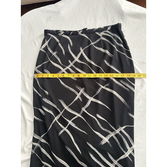 Vintage Cache Geometric Design Maxi Skirt Womens Size 12 Black White USA NWT - Picture 8 of 9